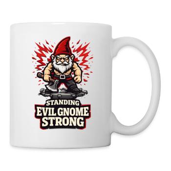 Böser Gnom, Dunkler Gnom, Goth-gnom, Lustiger Gnom - Tasse - Weiß - Rechts