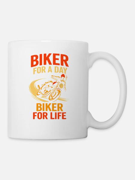 Biker For Life Biker – Motorrad-Leidenschaft - Tasse - Weiß