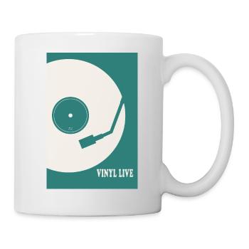 Vinyl Life Plattenspieler Retro Musik Design - Tasse - Weiß - Rechts