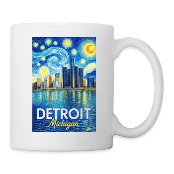 Detroit, Michigan - Tasse - Weiß - Rechts