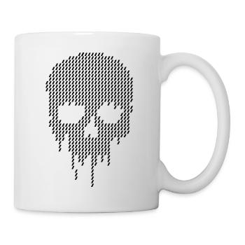 Pixel-Schädel-Art-Design - Tasse - Weiß - Rechts