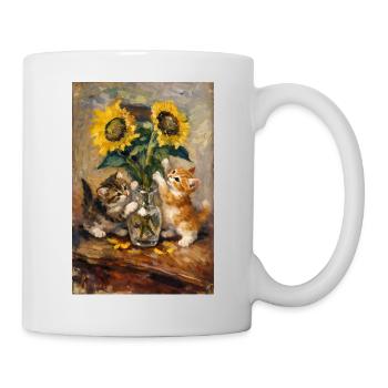 Sunflowers and Cats Still Life Henri Matisse - Mug - white - Right