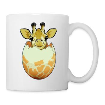 Giraffenschlüpf - Tasse - Weiß - Rechts