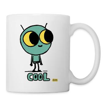 Cosmic Cute Alien with Big Eyes - Mug - white - Right