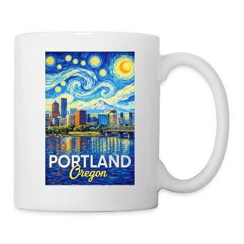 Portland Oregon - Tasse - Weiß - Rechts