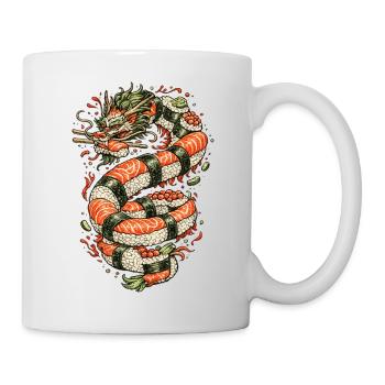Drachen-Sushi-Spule - Tasse - Weiß - Rechts