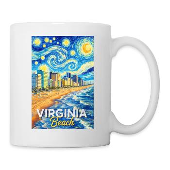 Plage de Virginie - Mug blanc - blanc - Droite