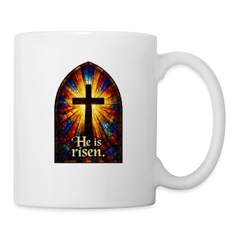 Auferstehung He is Risen Ostern Jesus - Tasse - Weiß - Rechts