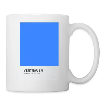 Vertrauen entsteht mit der Zeit Poster - Tasse - Weiß - Rechts