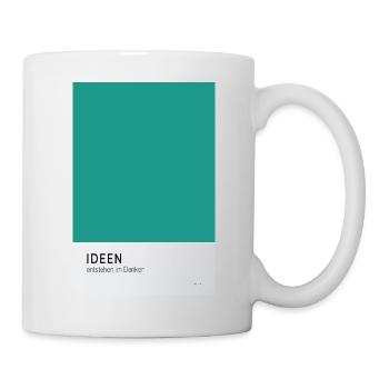 Ideen entstehen im Denken Poster - Tasse - Weiß - Rechts