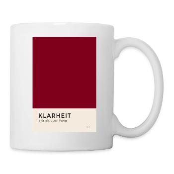 Klarheit entsteht durch Fokus Poster - Tasse - Weiß - Rechts