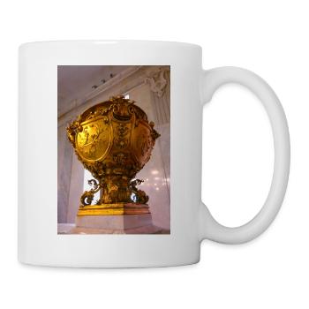 Antike barocke vergoldete Vase - Tasse - Weiß - Rechts