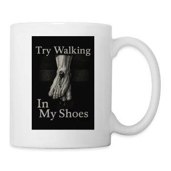 Essaie de marcher à ma place - Mug blanc - blanc - Droite
