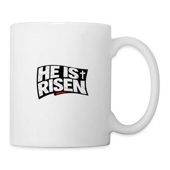 Jesus He Is Risen Religion Easter Saying - Mug - white - Right