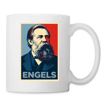 Engels Pop-Art-Porträt - Tasse - Weiß - Rechts