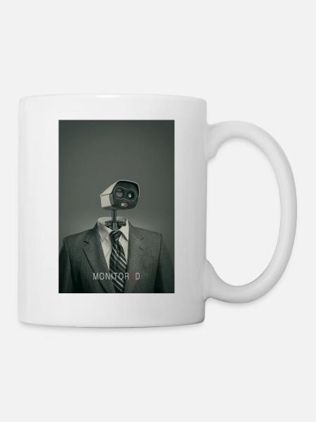 silent surveillance,überwachung,übe Minimal Poster - Tasse - Weiß