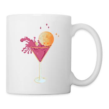 Disco Cocktail – Pink Martini with Squirting Di - Mug - white - Right