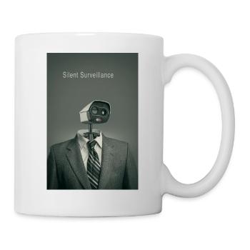 Silent Surveillance Minimal Poster Art - Mug - white - Right