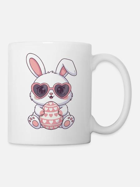 Herzhasen Osterei Charm - Tasse - Weiß