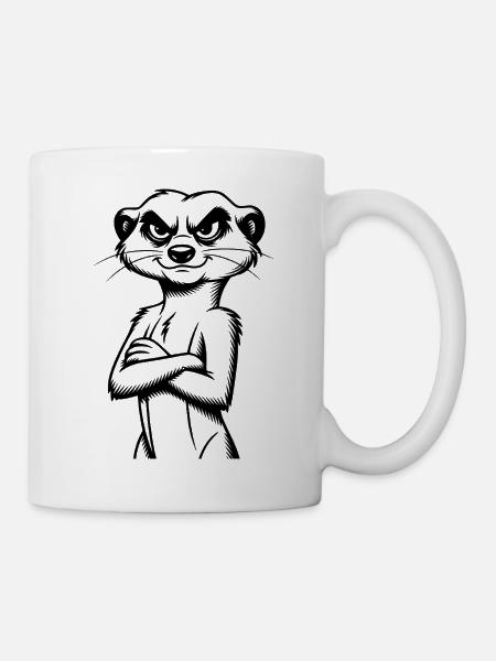 Erdmännchen - Tasse - Weiß