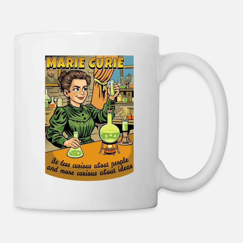 Marie Curie Curious - Mug - white