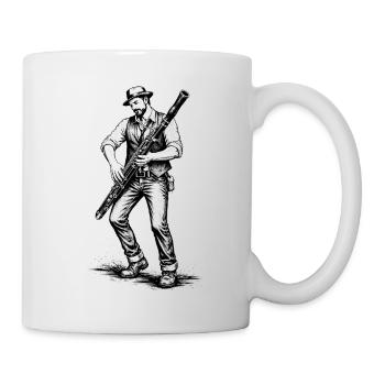 Fagottist im Vintage-Stil - Tasse - Weiß - Rechts