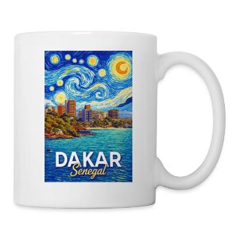 Dakar Senegal Sternenhimmel Küste - Tasse - Weiß - Rechts