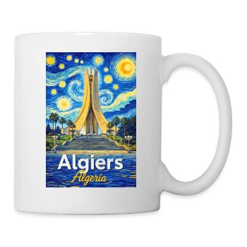 Algiers Monument Starry Night Stil - Tasse - Weiß - Rechts