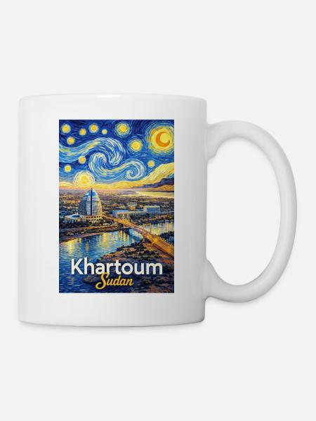Khartoum Skyline Traumstil - Tasse - Weiß