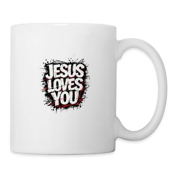 Jésus t’aime, le Christ t’aime - Mug blanc - blanc - Droite