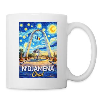 N-Djamena Chad Starry Night - Mug - white - Right