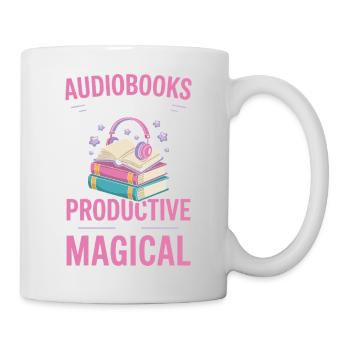 Lecture de livres Casques audio Fan de livres de bibliothèque - Mug blanc - blanc - Droite
