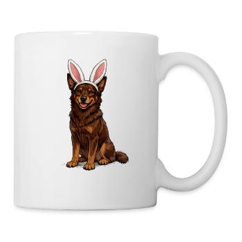 Chien sautant aux oreilles de lapin - Mug blanc - blanc - Droite