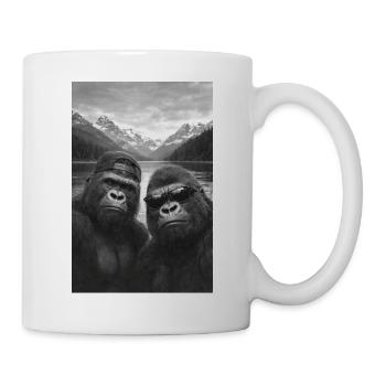 Gorilla Duo Mountain Lake - Mug - white - Right
