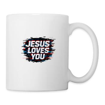 Jesus Loves You Glitch - Mug - white - Right