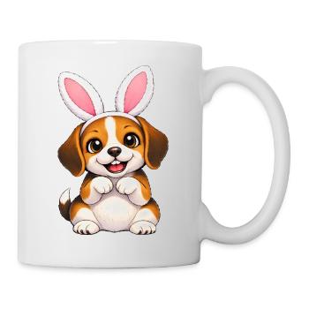 Petit petit animé de Pâques avec des oreilles de lapin - Mug blanc - blanc - Droite