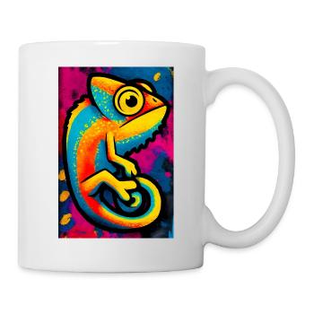 caméléon - Mug blanc - blanc - Droite
