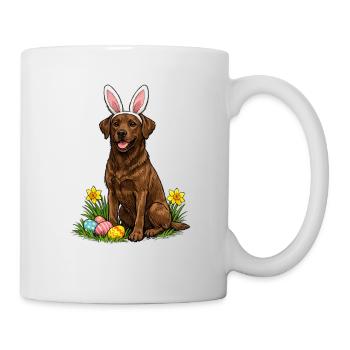 Labrador de Pâques aux oreilles de lapin - Mug blanc - blanc - Droite