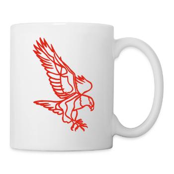 Red eagle in flight - Mug - white - Right