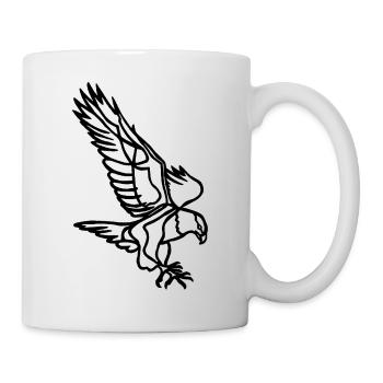 Black Eagle in Flight - Mug - white - Right