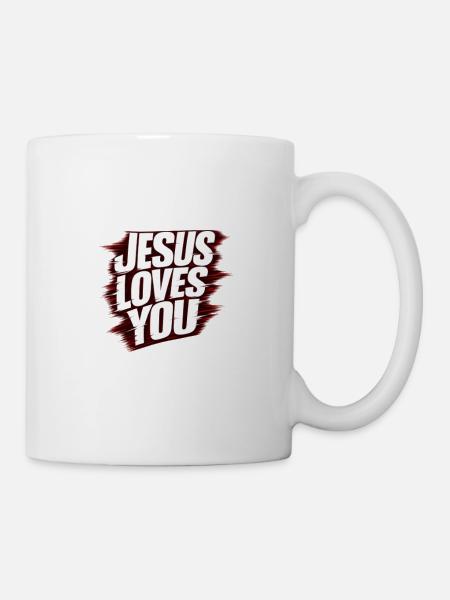 Jesus loves you - Tasse - Weiß