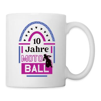 Motoball Jubiläum 10 Jahre Trainer Spieler Jubi - Tasse - Weiß - Rechts