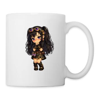 Steampunk chibi Luna mit Lila Glanz - Tasse - Weiß - Rechts