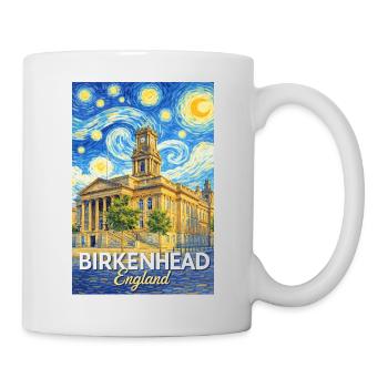 Birkenhead England Uhrturm Sternenwirbel - Tasse - Weiß - Rechts