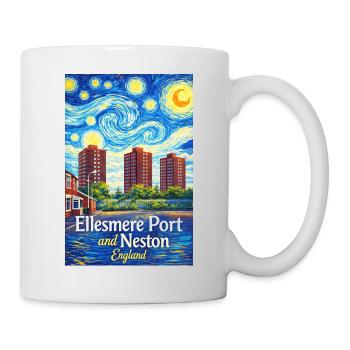 Ellesmere Port & Neston England Skyline - Tasse - Weiß - Rechts