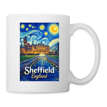 Sheffield England Sternennacht - Tasse - Weiß - Rechts