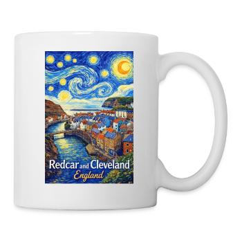 Redcar and Cleveland England Coastal Painting - Mug - white - Right