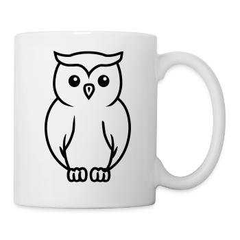chouette - Mug blanc - blanc - Droite