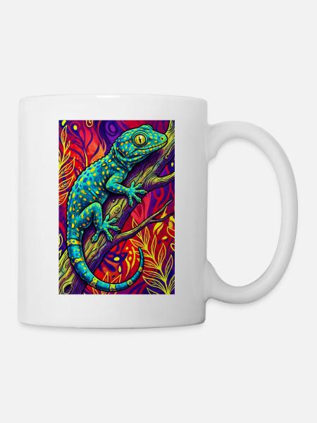 Gecko - Tasse - Weiß