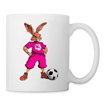 Bunny Football Rose - Mug blanc - blanc - Droite